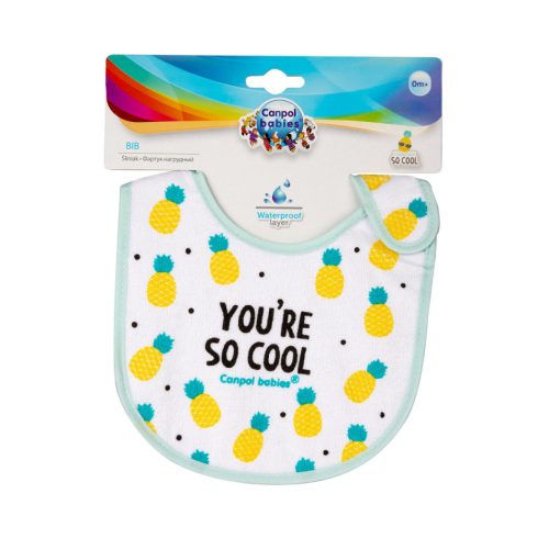 Canpol Frottír előke tépőzáras - ananász 