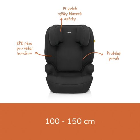 Zopa Beta i-Size
gyerekülés 100-150cm - Black