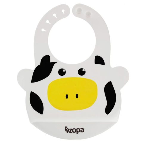 Zopa szilikon előke zsebbel - Cow