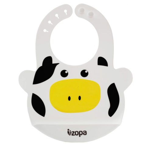 Zopa szilikon előke zsebbel - Cow