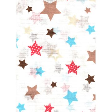 1db-os mintás textil pelenka - színes csillagok