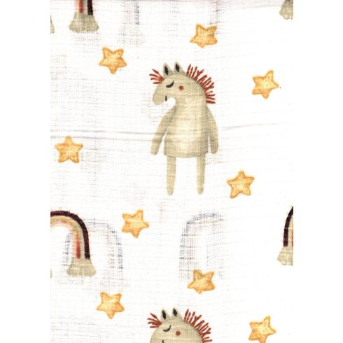 Mintás textil pelenka 1db-os - lovacska csillagokkal