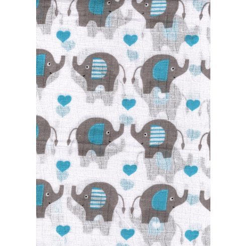 Mintás textil pelenka 1db-os - elefánt