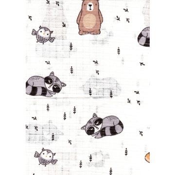 Mintás textil pelenka 1db-os - cuki kis állatok