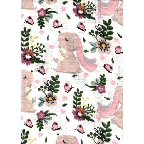 Mintás textil pelenka 1db-os - nyuszi