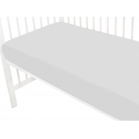 Baby Shop pamut,gumis lepedő 80*160 cm  - szürke 