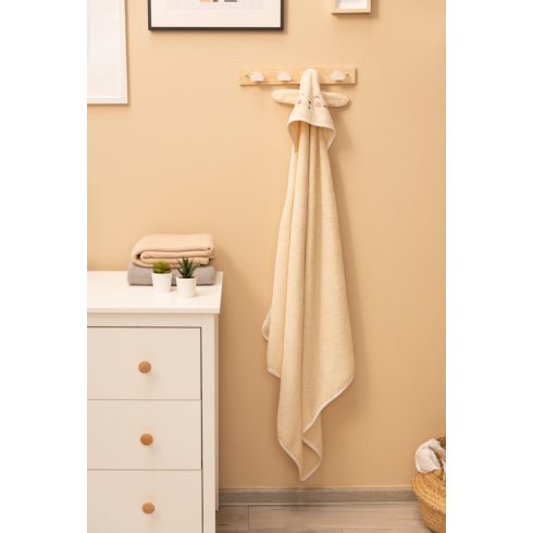 Sensillo kapucnis fürdőlepedő 90*90 cm - nyuszi 
