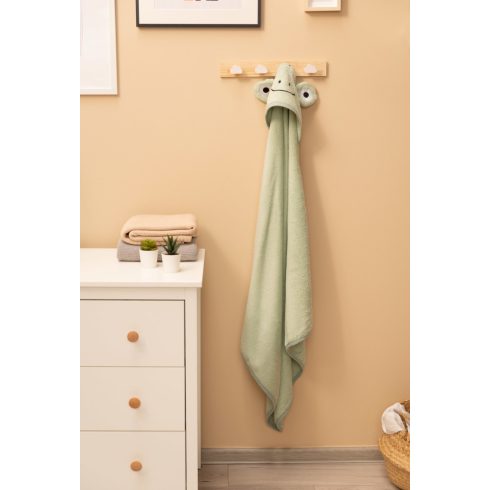 Sensillo kapucnis fürdőlepedő 90*90 cm - zöld béka 