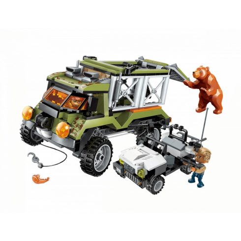 QMAN® W1923 készségfejlesztő építőjáték 344 db építőkocka - A nagy medve megmentése