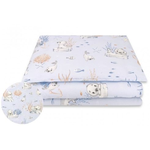 Baby Shop 5 részes babaágynemű - kék fóka