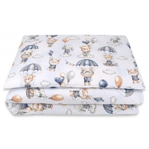 Baby Shop 5 részes babaágynemű - kék lufis állatok