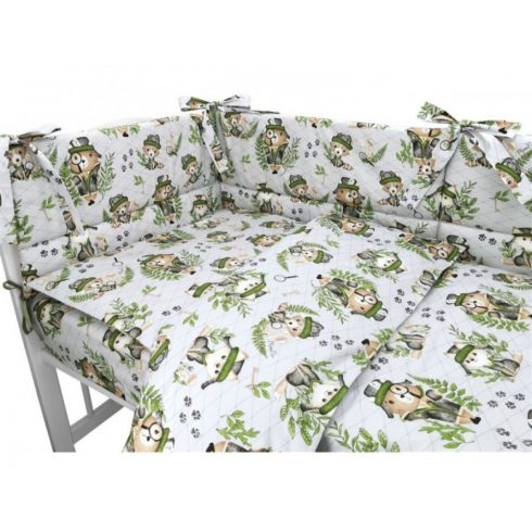 Baby Shop 5 részes babaágynemű - Természetes nyomozók szürke 