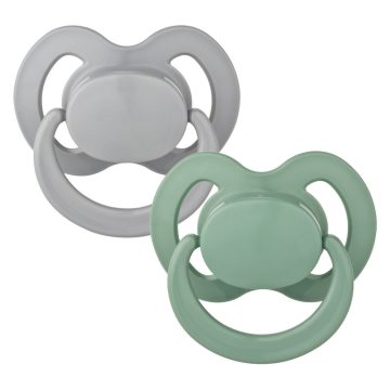   Baby-Nova szilikon fogszabályzós cumi 6-18 hó 2db/csom. zöld/szürke