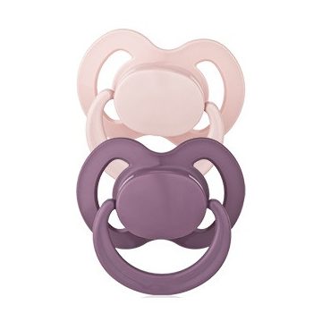   Baby-Nova szilikon fogszabályzós cumi 18+ hó 2db/csom. rozsaszin/lila