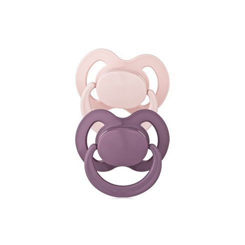 Baby-Nova szilikon fogszabályzós cumi 18+ hó 2db/csom. rozsaszin/lila