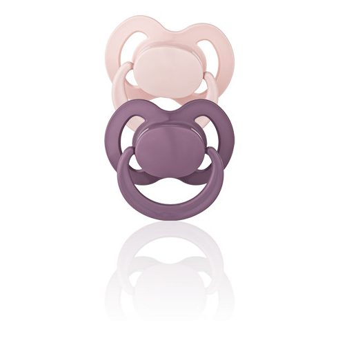Baby-Nova szilikon fogszabályzós cumi 18+ hó 2db/csom. rozsaszin/lila