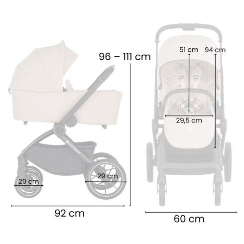 Petite&Mars Scout 4in1 babakocsi szett - Cappuccino Cream