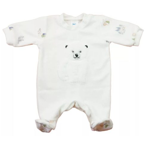 Hosszú ujjú plüss baba rugdalózó jegesmedvés mintával (56)