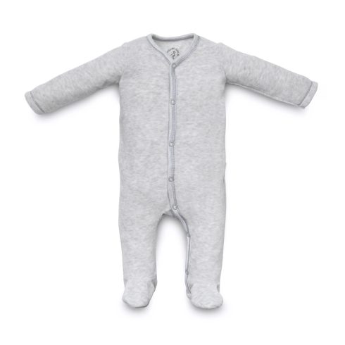 Kenguru Gold Hosszú ujjú Plüss Középen patentos Rugdalózó - (62) szürke 