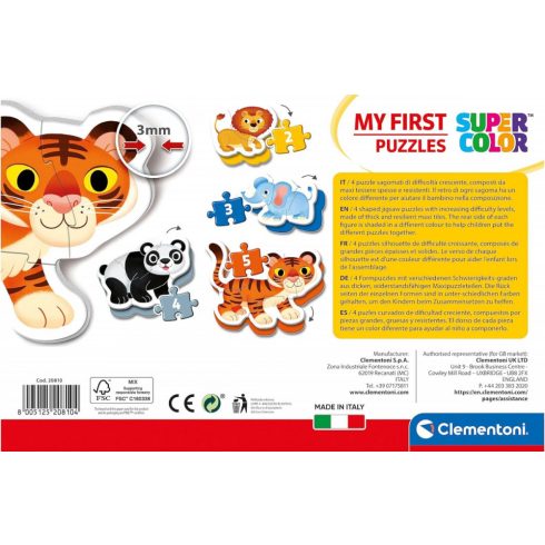Clementoni Első kirakóm - A vadon állatai 2, 3, 4 és 5 db-os puzzle 2 év+