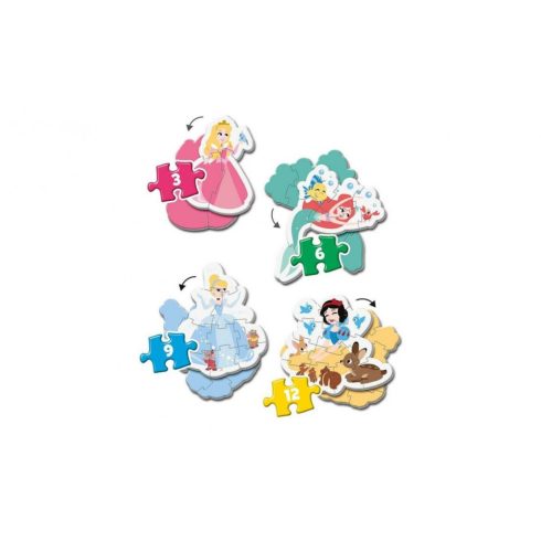 Clementoni Disney Princess 4 az 1-ben puzzle szett