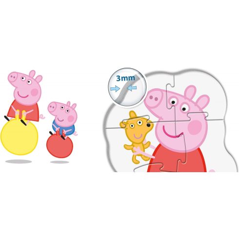 Clementoni Peppa malac 4 az 1-ben 3-6-9-12db-os puzzle