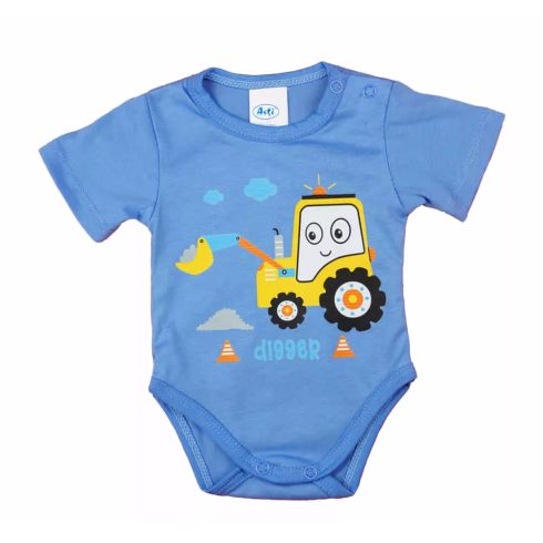 Rövid ujjú baba body cuki Markoló mintával (56) - kék