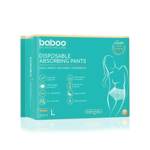 Baboo eldobható nedvszívó fehérnemű 5 db - L méret 