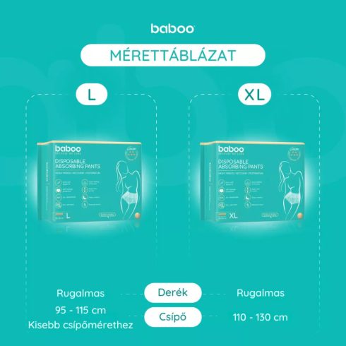 Baboo eldobható nedvszívó fehérnemű 5 db - XL méret 