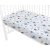 Baby Shop pamut,gumis lepedő 80*160 cm  - kék róka és nyuszi 