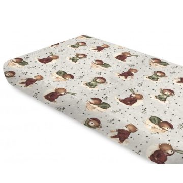 Baby Shop pamut,gumis lepedő 80*160 cm - Maci a holdon 