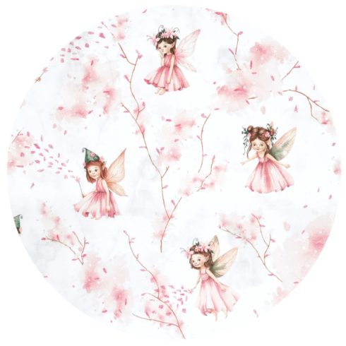 Baby Shop pamut,gumis lepedő 80*160 cm  - Varázsló tündér rózsaszín 