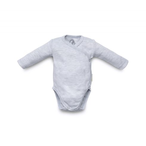 Kenguru Gold Átlapolt csecsemő kombidressz (50-56) szürke