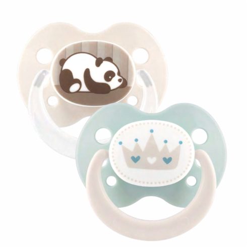 Baby-Nova szilikon fogszabályzós cumi 0-6 hó 2db/csom - panda/korona 