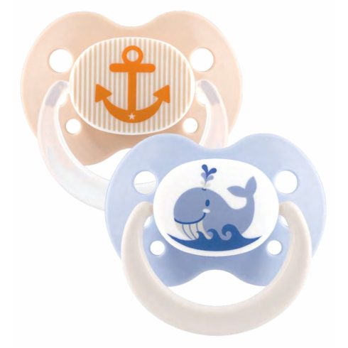 Baby-Nova szilikon fogszabályzós cumi 0-6 hó 2db/csom - bálna/horgony