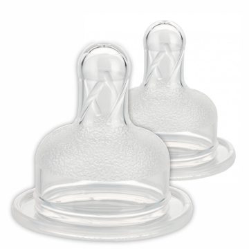   Baby-Nova Szilikon etetőcumi gömbölyű szélesnyakú üvegre tejes 0-24hó 2db