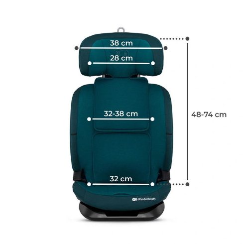 KINDERKRAFT ONETO3 i-Size Isofix Autósülés 76-150 cm - Harbor Blue