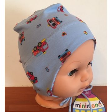 Minimanó Pamut sapka (36) - kék tűzoltó