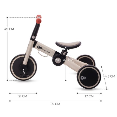 Kinderkraft 4Trike tricikli - Silver Grey