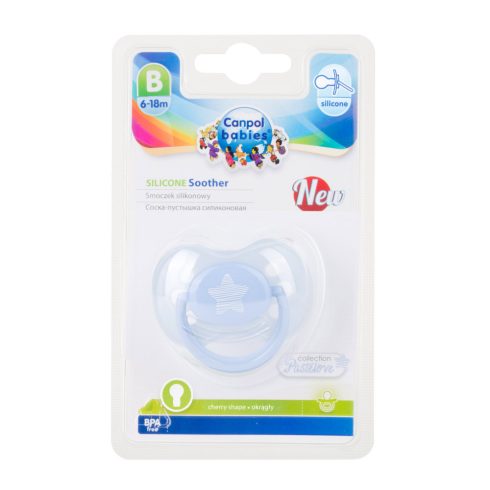 Canpol babies cseresznye alakú szilikon cumi 6-18m - kék