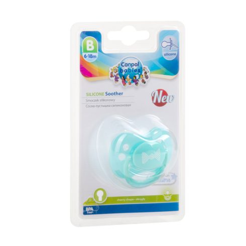 Canpol babies cseresznye alakú szilikon cumi 6-18m - zöld 
