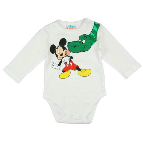 Disney Baby hosszú ujjú body 104cm fehér - Mickey/Dínó