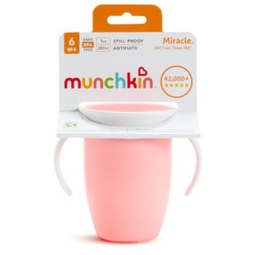   Munchkin Miracle Cup itatópohár, 207 ml  - pasztell rózsaszín 