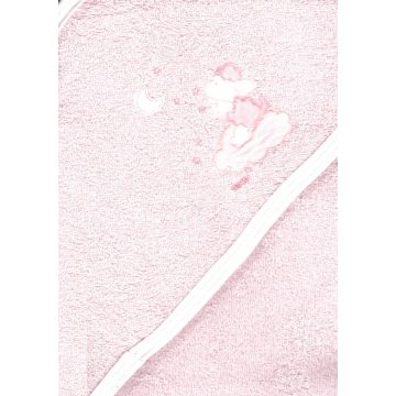  Trimex kapucnis,frottír fürdőlepedő 70*80 cm - rózsaszín bárány