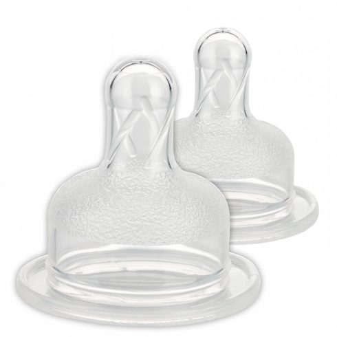 Baby-Nova Szilikon etetőcumi gömbölyű szélesnyakú üvegre gyors 6-24hó 2db