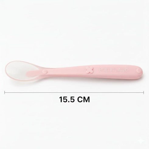 Bocioland puha szilikon etetőkanál 1 db - rózsaszín 