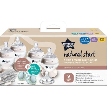   Tommee Tippee Natural Start újszülött cumisüveg szett  - pasztell