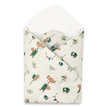 Baby Shop kókuszpólya 75x75cm - bézs róka és nyuszi 