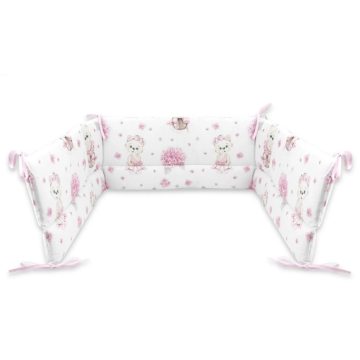 Baby Shop fejvédő kiságyba - Balerina maci rózsaszín