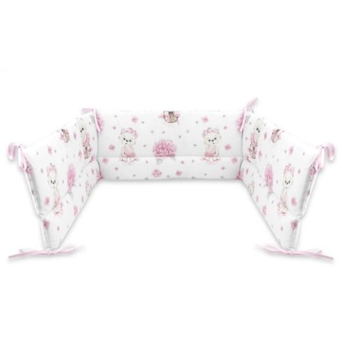 Baby Shop fejvédő kiságyba - Balerina maci rózsaszín